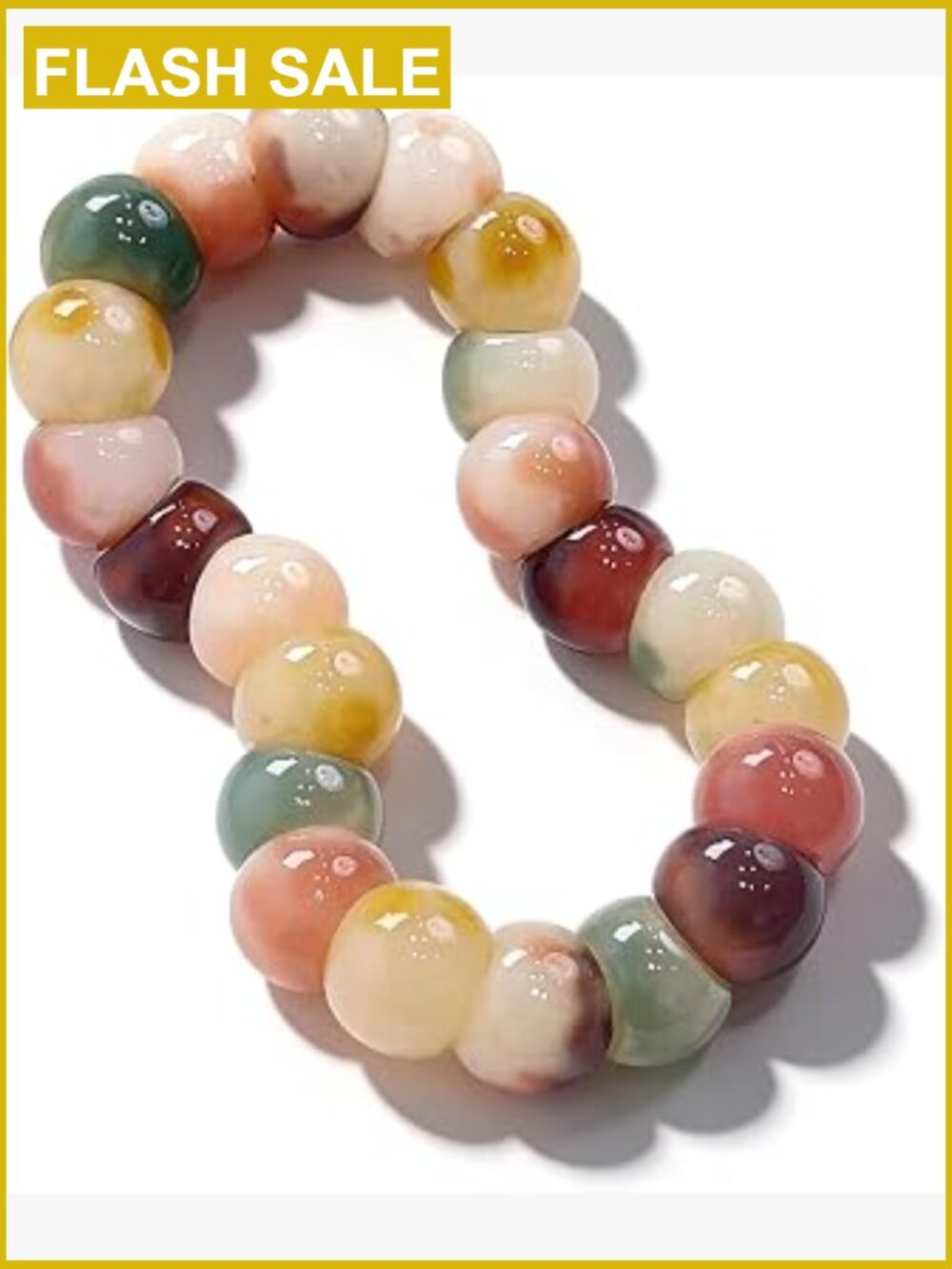 Bodhi Seed Beaded Fidget Stretch Bracelet - Anxiety Relief & Stress Reducer
